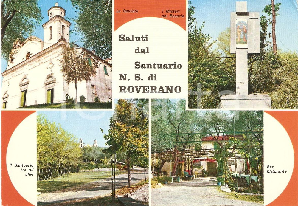 Cartolina originale da collezione 1978 BORGHETTO DI VARA SP Santuario di ROVERANO Vedutine Cartolina FG VG 1