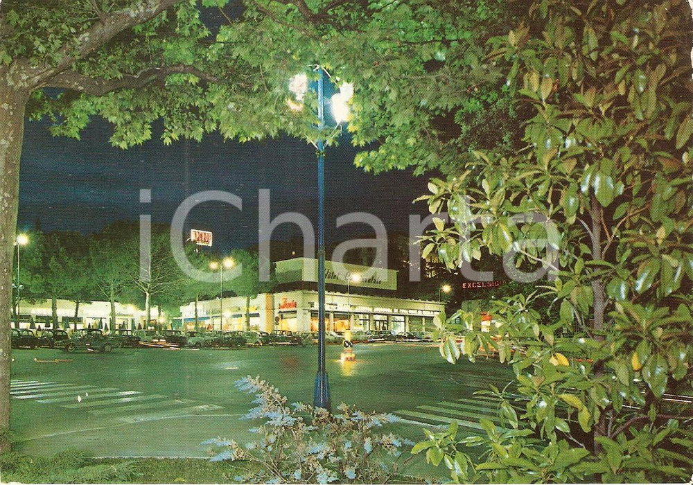 Cartolina originale da collezione 1967 CHIANCIANO TERME SI Hotel CONTINENTALE Notturno Cartolina VINTAGE FG VG 1