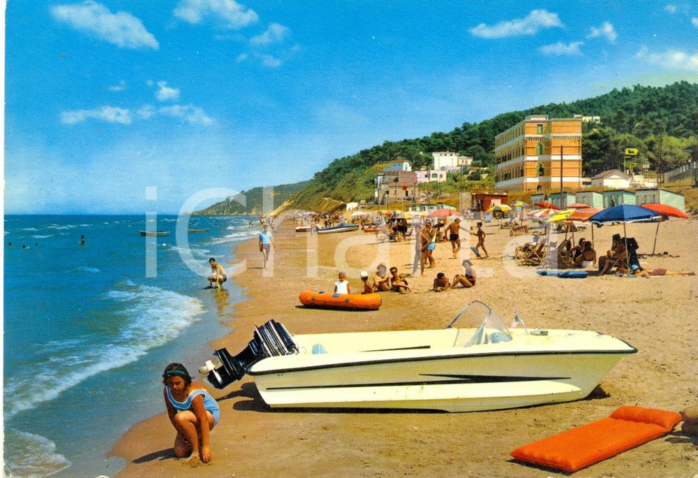 Cartolina originale da collezione 1972 VICO DEL GARGANO FG Spiaggia di SAN MENAIO e autostello ACI Cartolina FG 1