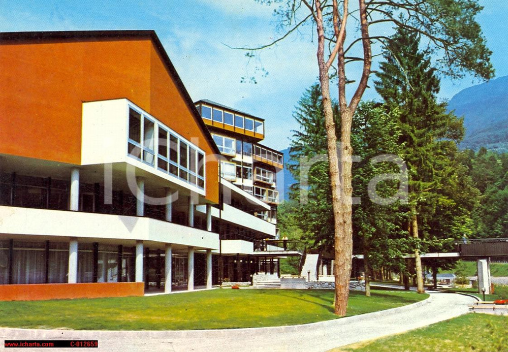 Cartolina originale da collezione 1976 COMANO TERME TN Stabilimento termale per cura pelle Cartolina VINTAGE 1