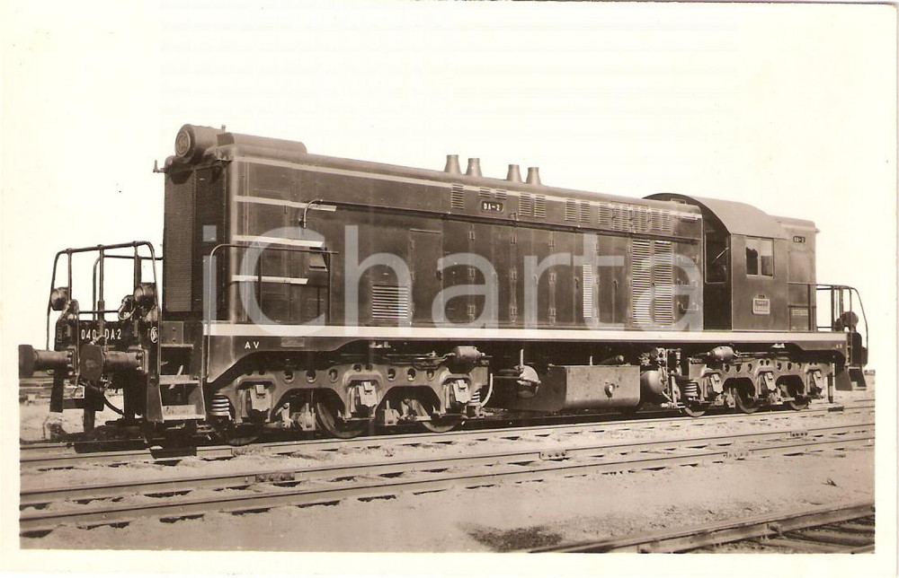 Cartolina originale da collezione 1950 FRANCE SNCF Diesel electric Switching machine A1A  Cartolina scheda tecnica 1