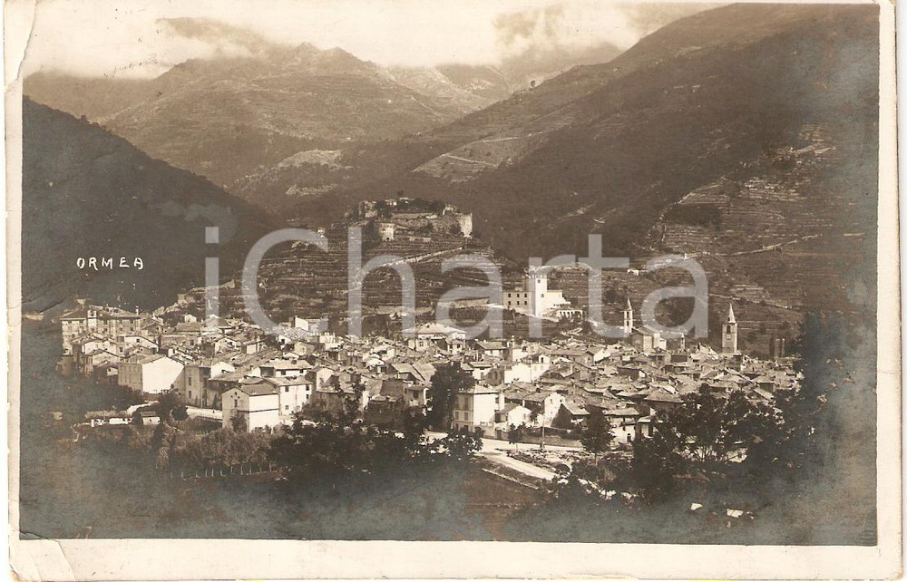 Cartolina originale da collezione 1924 ORMEA CN Panoramica VALLE TANARO Cartolina FP VG 1