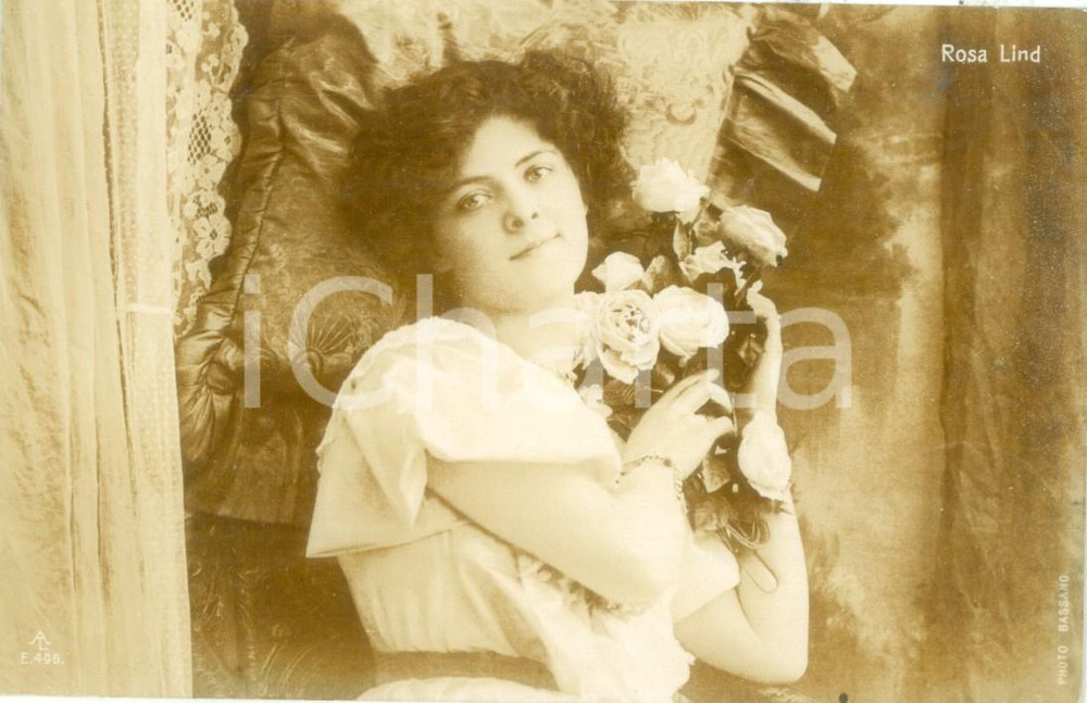 Cartolina originale da collezione 1916 TEATRO Attrice edoardiana Rosa LIND Cartolina FP VG 1