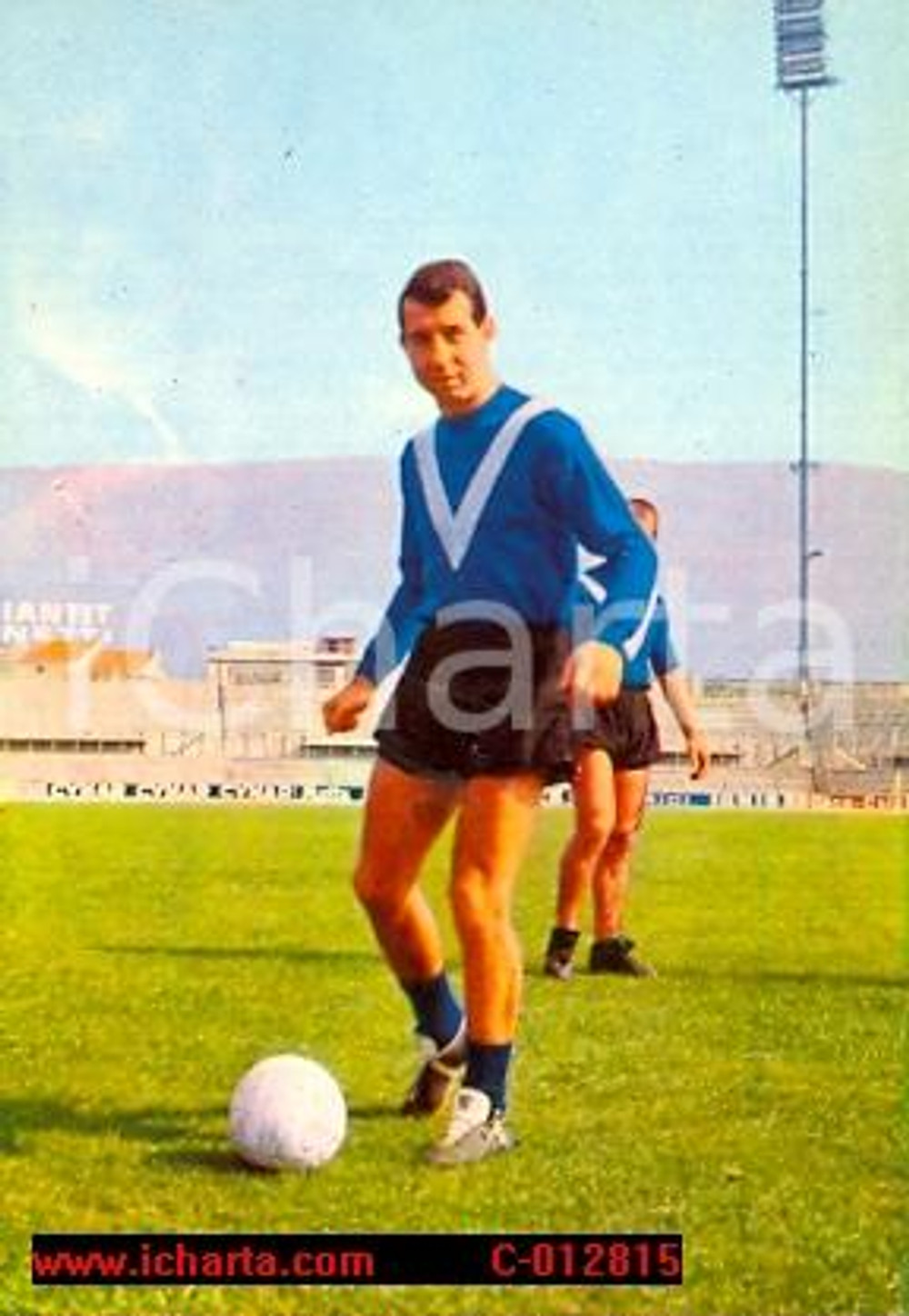 Cartolina originale da collezione 1965 circa A.C.BRESCIA Centrocampista GIANCARLO VASINI Cartolina FG NV 1