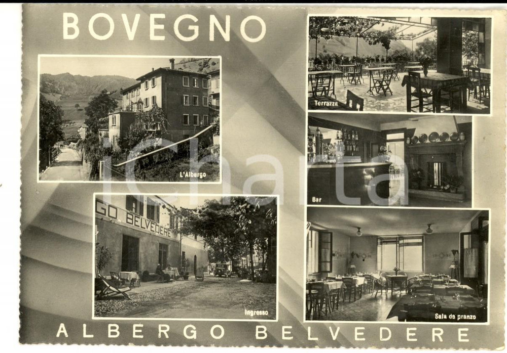 Cartolina originale da collezione 1963 BOVEGNO BS Vedutine dell albergo BELVEDERE Cartolina postale FG VG 1