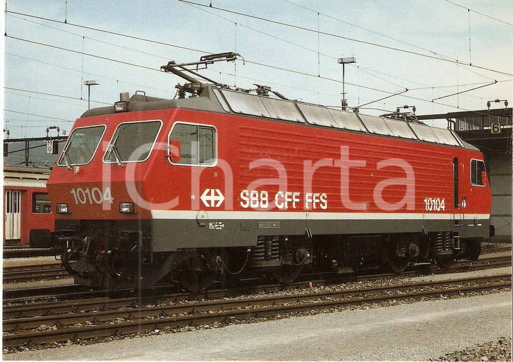 Cartolina originale da collezione 1982 ZURICH SVIZZERA Ferrovie SBB Locomotiva Re 4/4 IV 10104 Cartolina FG NV 1
