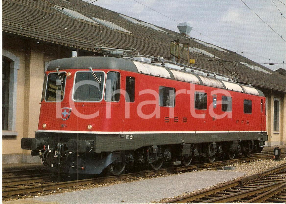 Cartolina originale da collezione 1984 LUZERN SVIZZERA Ferrovie SBB Locomotiva Re 6/6 11674 MURGENTHAL Cartolina 1