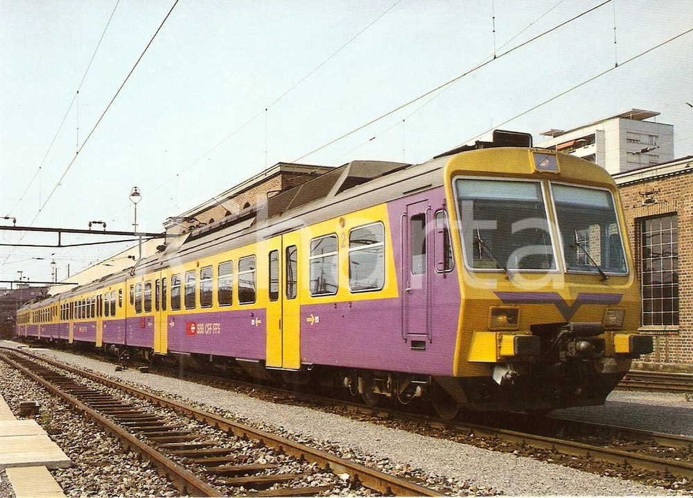 Cartolina originale da collezione 1983 ZURICH SVIZZERA Ferrovie SBB Locomotiva RABDe 8/19 CHIQUITA Cartolina FG 1