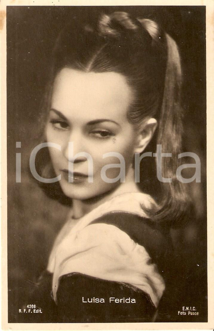 Cartolina originale da collezione 1941 CINEMA Attrice Luisa FERIDA Ritratto con treccia *Cartolina FP NV 1