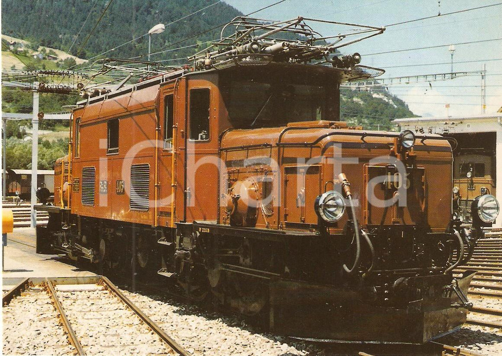 1975 ca SVIZZERA Rhätische Bahn RhB Locomotiva KROKODIL Ge 6/6 C-C *Cartolina FG