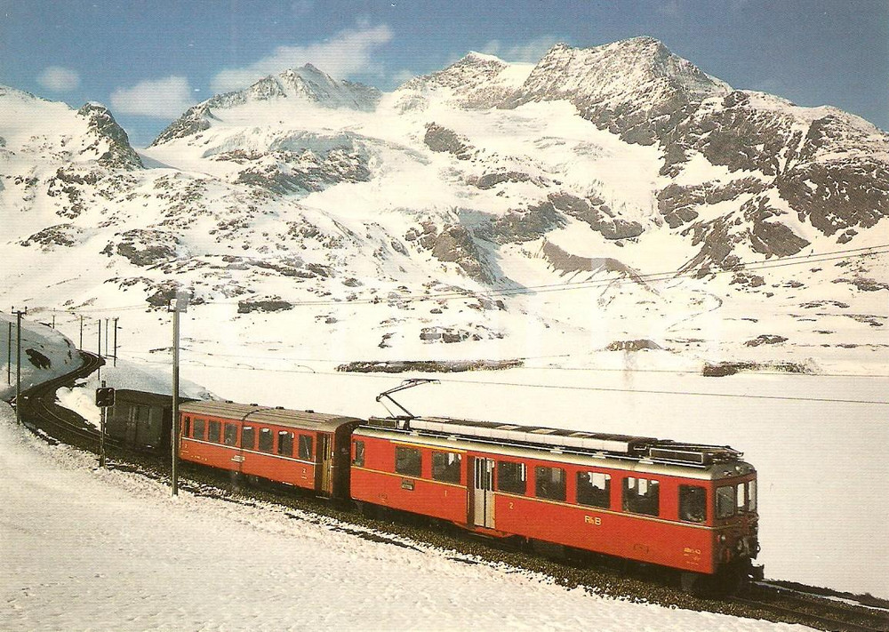 Cartolina originale da collezione 1975 ca SVIZZERA Rhätische Bahn RhB Alp Grum BERNINA EXPRESS Cartolina FG NV 1