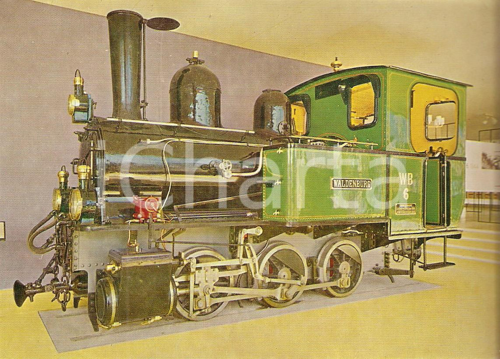 Cartolina originale da collezione 1975 ca LUZERN SVIZZERA Museo Trasporti VERKEHRSHAUS Treno WALDENBURG Cartolina 1