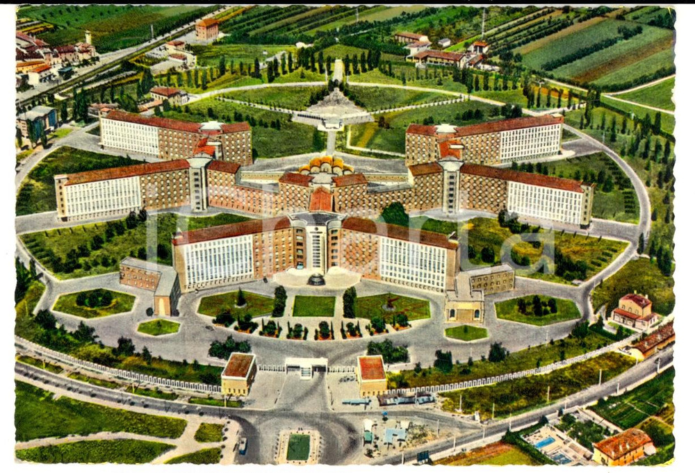 Cartolina originale da collezione 1967 BRESCIA Veduta aerea dell'Ospedale Civile *Cartolina postale FG VG 1