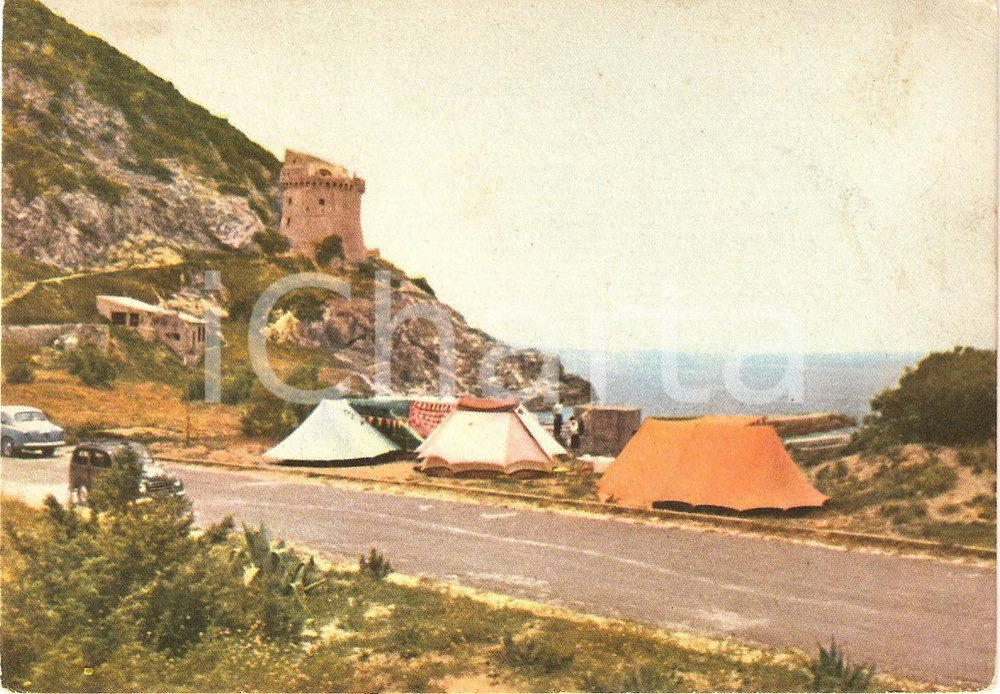 Cartolina originale da collezione 1960 ca CIRCEO (LT) Camping a TORRE PAOLA Vintage *Cartolina FG NV 1