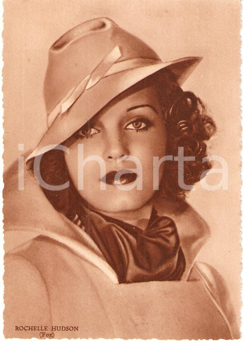 Cartolina originale da collezione 1937 CINEMA Ritratto Rochelle HUDSON Attrice FOX *Cartolina FG NV 1