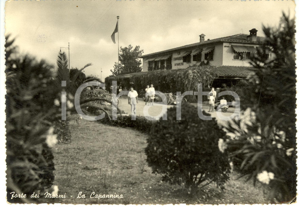 Cartolina originale da collezione 1953 FORTE DEI MARMI (LU) La CAPANNINA di FRANCESCHI *Cartolina ANIMATA FG VG 1
