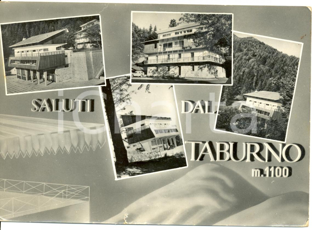 Cartolina originale da collezione 1961 TABURNO BN Vedutine HOTEL TABURNO sul monte Cartolina FG VG 1