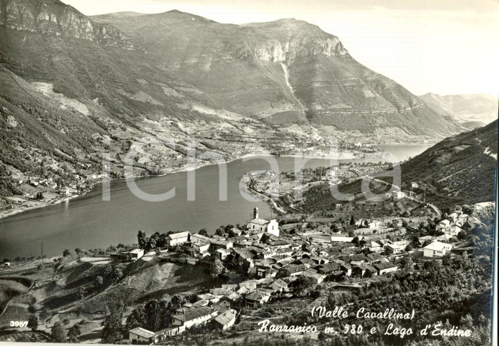 Cartolina originale da collezione 1955 RANZANICO (BG) Panorama VAL CAVALLINA - Lado d'Endine *Cartolina postale FG 1