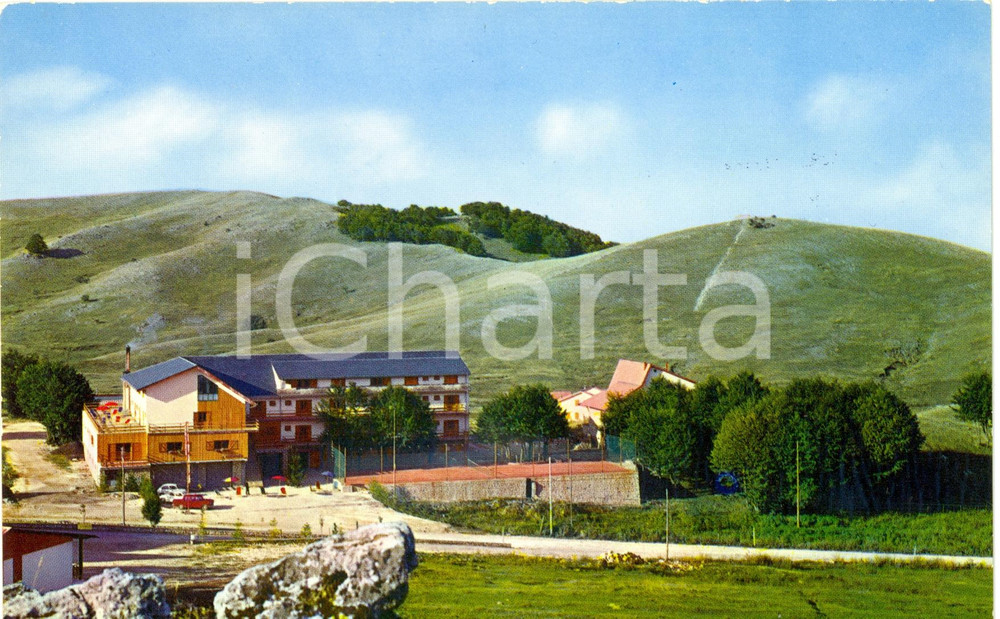 Cartolina originale da collezione 1960 ca SUBIACO (RM) Veduta con Hotel LIVATA *Cartolina VINTAGE FG NV 1