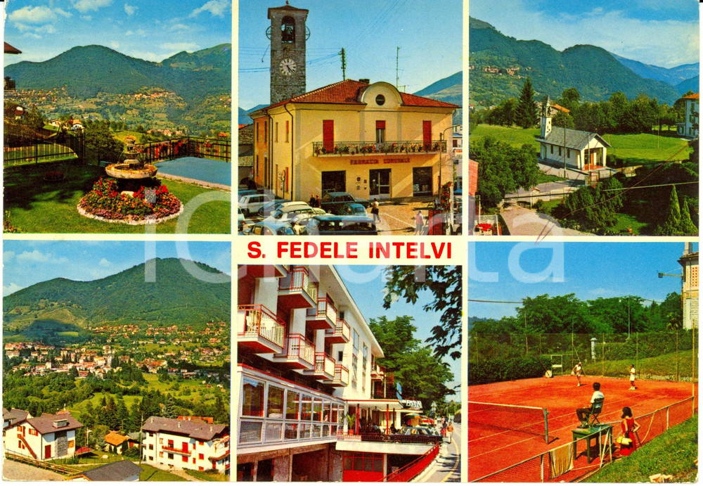Cartolina originale da collezione 1978 SAN FEDELE INTELVI CO Vedutine della cittadina Cartolina FG VG VINTAGE 1
