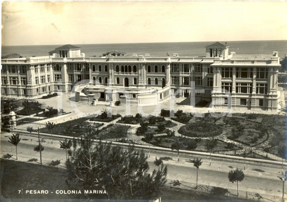 Cartolina originale da collezione 1951 PESARO Prospettiva della Colonia marina *Cartolina postale  FG VG 1