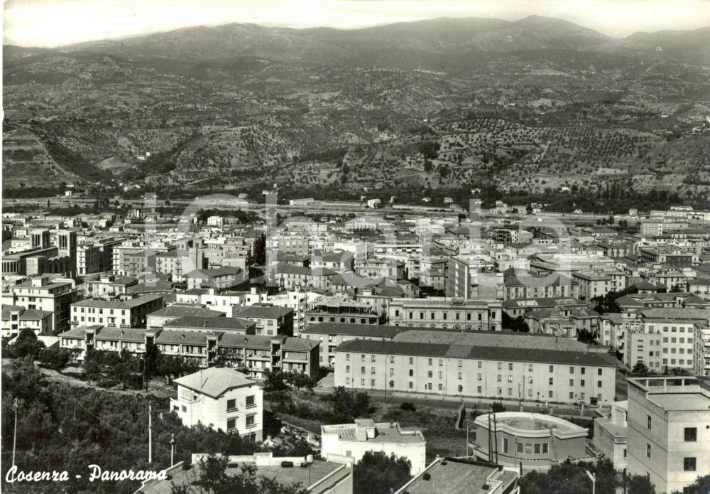 Cartolina originale da collezione 1959 COSENZA Panorama della cittÃ  Cartolina postale FG VG 1