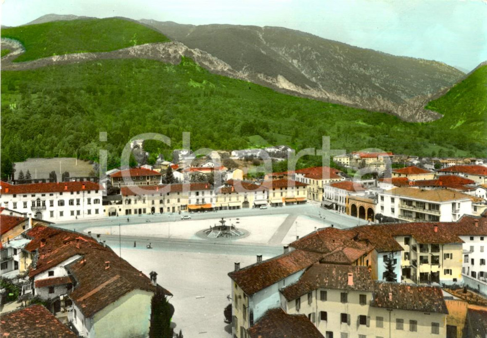 Cartolina originale da collezione 1963 MANIAGO (PN) Scorcio panoramico del paese *Cartolina postale FG VG 1