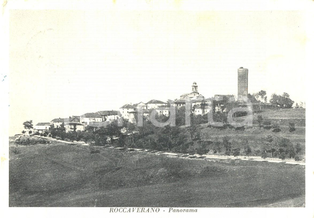 Cartolina originale da collezione 1955 ca ROCCAVERANO AT Panorama del paese Cartolina postale FG VG 1