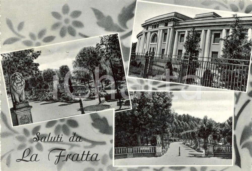 Cartolina originale da collezione 1957  LA FRATTA TERME / BERTINORO FC Vedutine panoramiche Cartolina FG VG 1