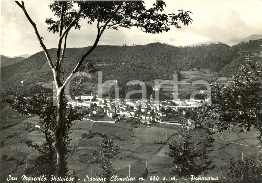 Cartolina originale da collezione 1950 SAN MARCELLO PISTOIESE PT La stazione climatica Cartolina postale FG VG 1