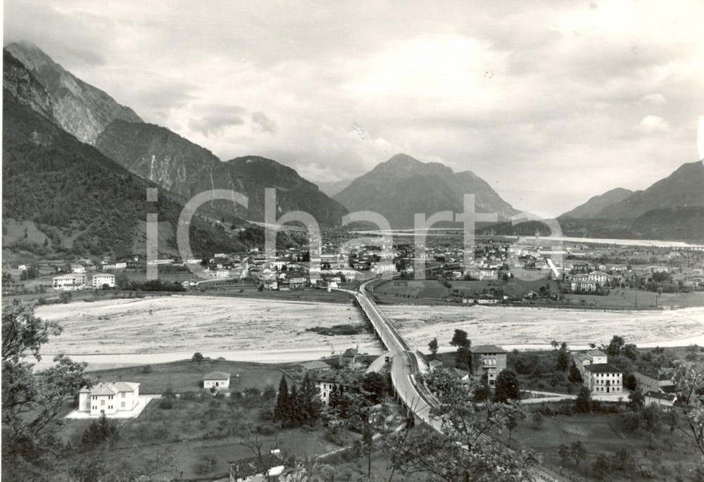 Cartolina originale da collezione 1954 TOLMEZZO UD Panorama del paese Cartolina postale FG VG 1