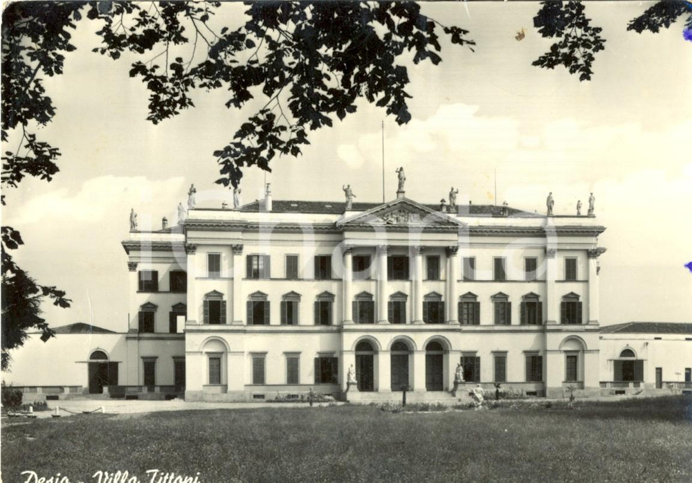 Cartolina originale da collezione 1955 DESIO MB Veduta di VILLA TITTONI Cartolina postale FG VG 1