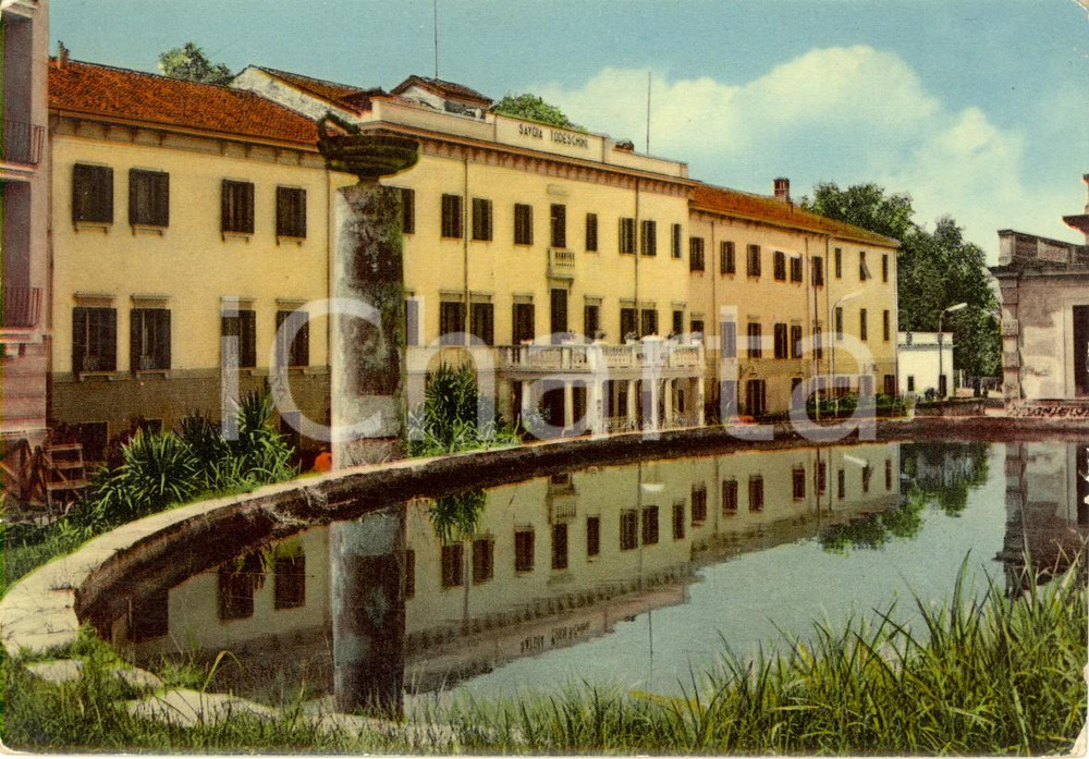 Cartolina originale da collezione 1963 ABANO TERME (PD) Esterno dello stabilimento termale SAVOIA TODESCHINI *FG 1