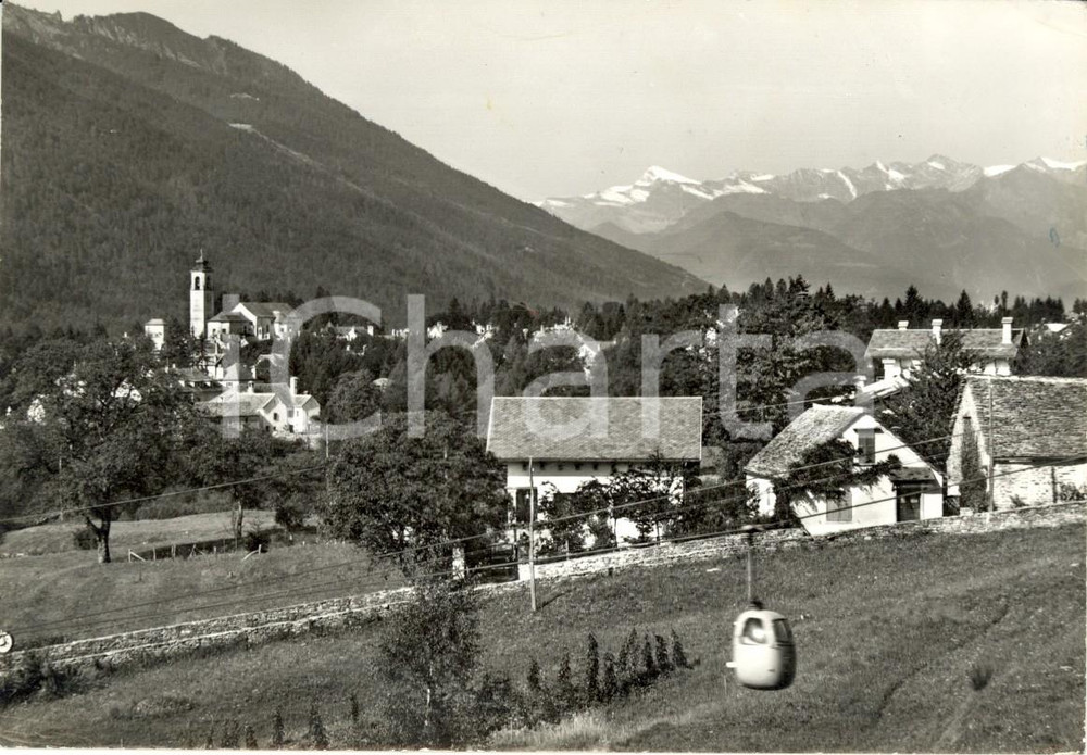 Cartolina originale da collezione 1950 ca SANTA MARIA MAGGIORE VB Valle dei PITTORI Funivia alla PIANA  FG VG 1