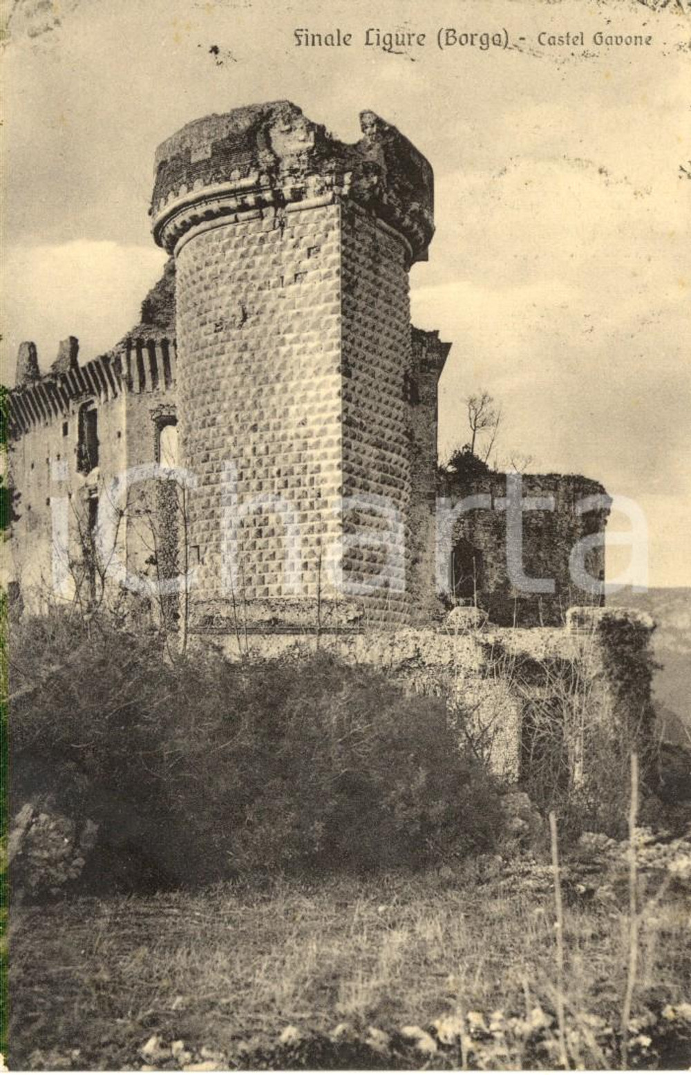 Cartolina originale da collezione 1931 FINALE LIGURE SV Veduta di CASTEL GAVONE Cartolina postale FP VG 1