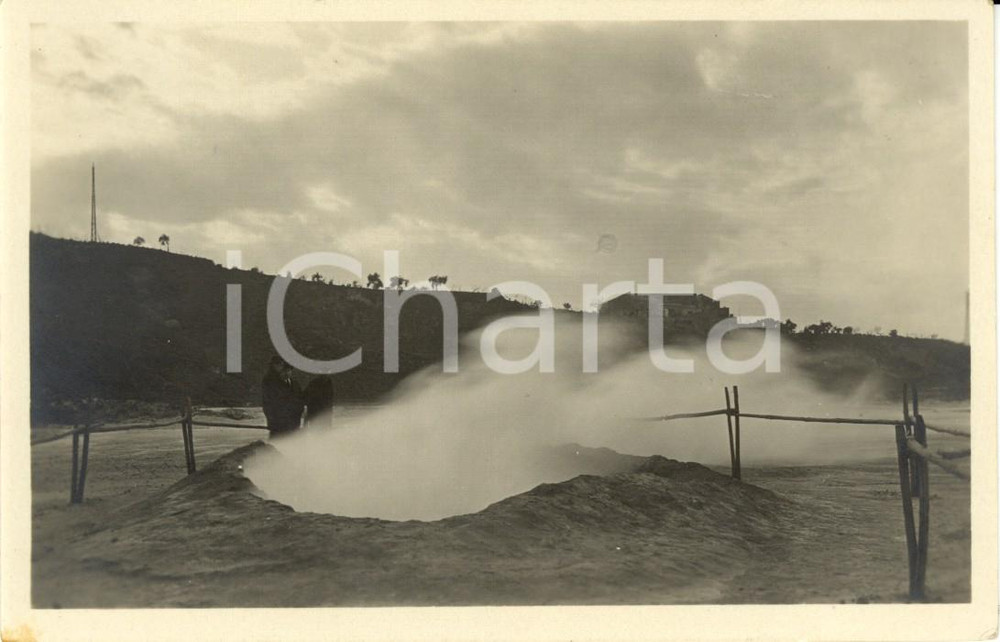 Cartolina originale da collezione 1935 ca POZZUOLI NA Veduta di una solfatara Cartolina ANIMATA FP NV 1