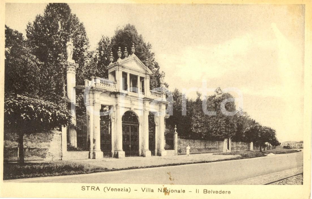 Cartolina originale da collezione 1939 STRA (VE) BELVEDERE di Villa PISANI Museo Nazionale *Cartolina postale VG 1
