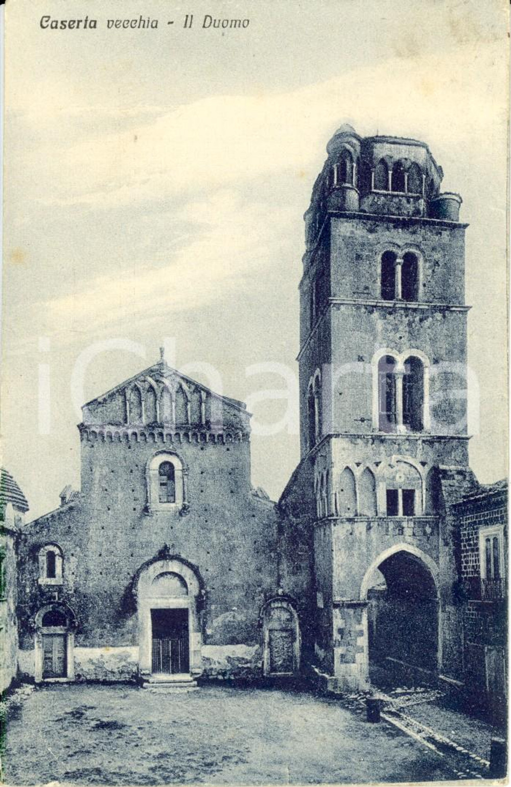 Cartolina originale da collezione 1928 CASERTA Veduta DUOMO nella cittÃ  vecchia *Cartolina postale FP VG 1