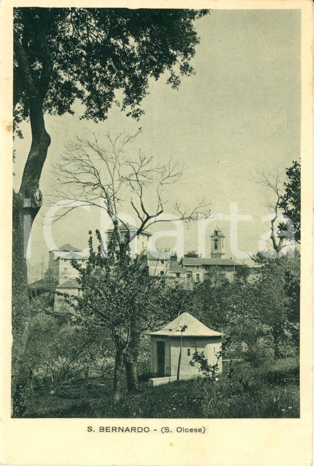 Cartolina originale da collezione 1941 SANT OLCESE GE Veduta chiesa di SAN BERNARDO Cartolina postale FG VG 1