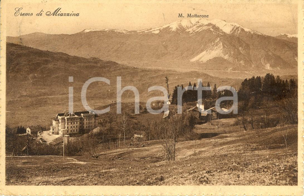 Cartolina originale da collezione 1927 CAMBIASCA (VB) Veduta Casa di cura EREMO DI MIAZZINA e monte MOTTARONE 1
