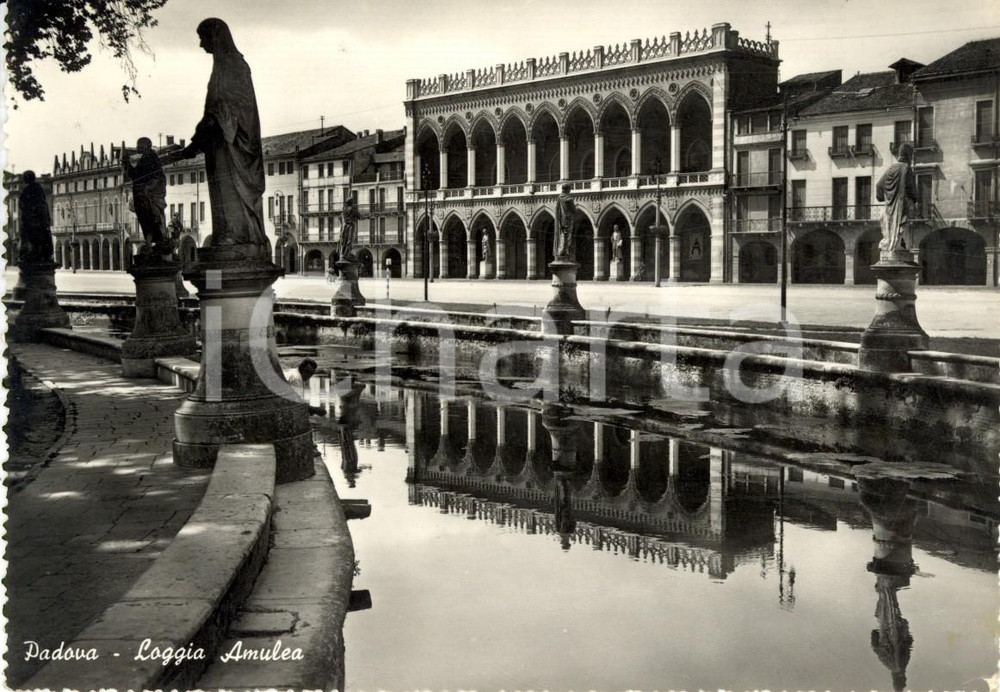 Cartolina originale da collezione 1954 PADOVA Veduta della Loggia AMULEA Cartolina postale FG VG 1