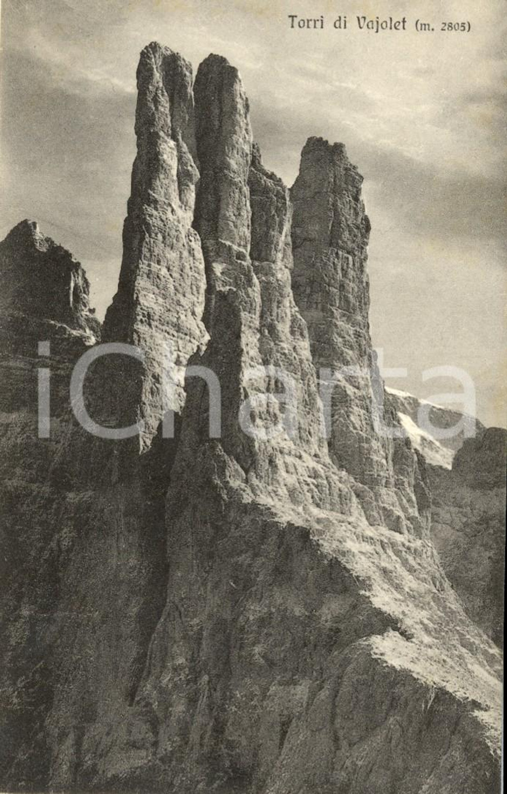Cartolina originale da collezione 1920 ca DOLOMITI BZ Torri del VAJOLET  Gruppo CATINACCIO Cartolina FP NV 1