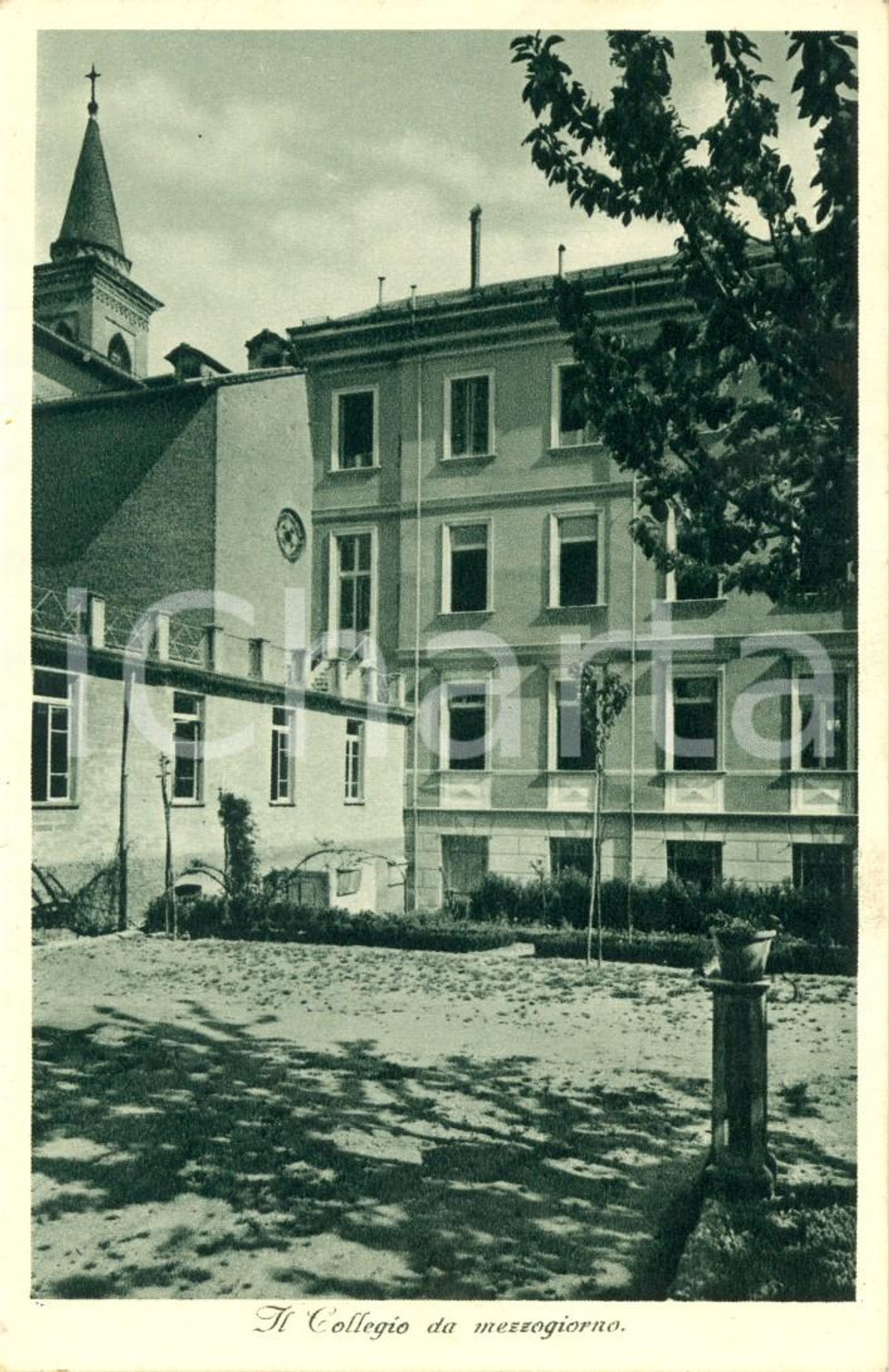 Cartolina originale da collezione 1942 VOGHERA (PV) Veduta del Collegio SACRO CUORE dei padri BARNABITI *FP VG 1