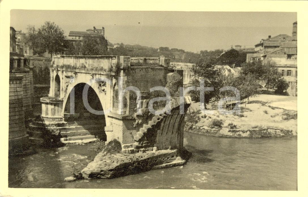 Cartolina originale da collezione 1954 ROMA Veduta del Ponte Rotto sul TEVERE Cartolina postale FP VG 1