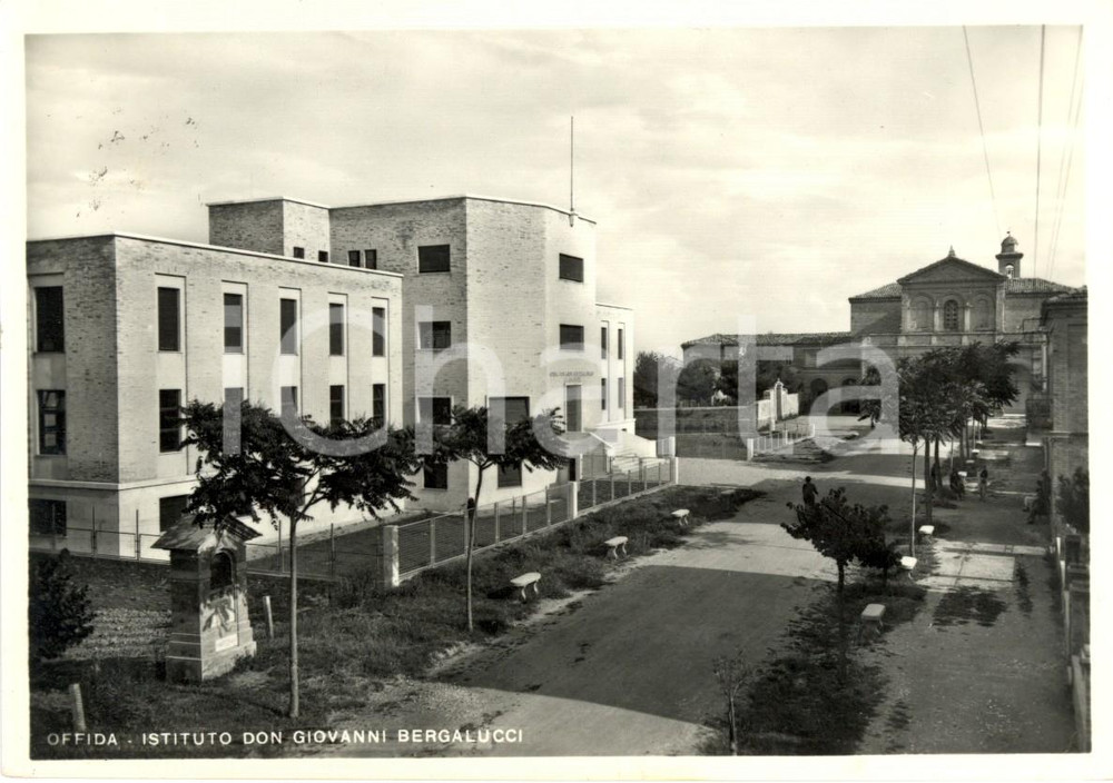 Cartolina originale da collezione 1956 OFFIDA (AP) Istituto DON GIOVANNI BERGALUCCI *Cartolina FP VG 1