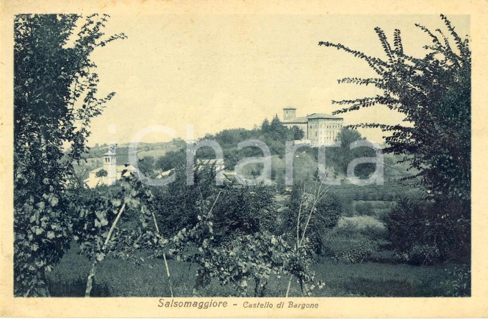 Cartolina originale da collezione 1930 SALSOMAGGIORE TERME (PR) Il castello di BARGONE *Cartolina postale FP VG 1