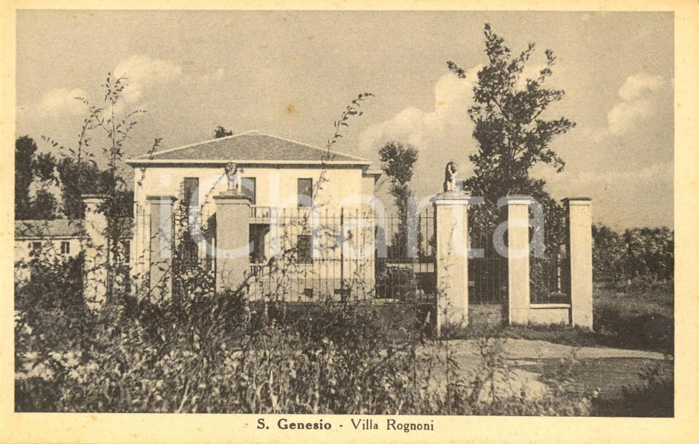 Cartolina originale da collezione 1930 ca SAN GENESIO ED UNITI (PV) Veduta di Villa ROGNONI *Cartolina FP NV 1