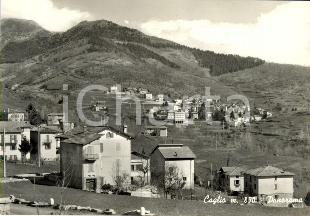Cartolina originale da collezione 1964 CAGLIO (CO) Panorama del paese e delle montagne *Cartolina postale FG VG 1