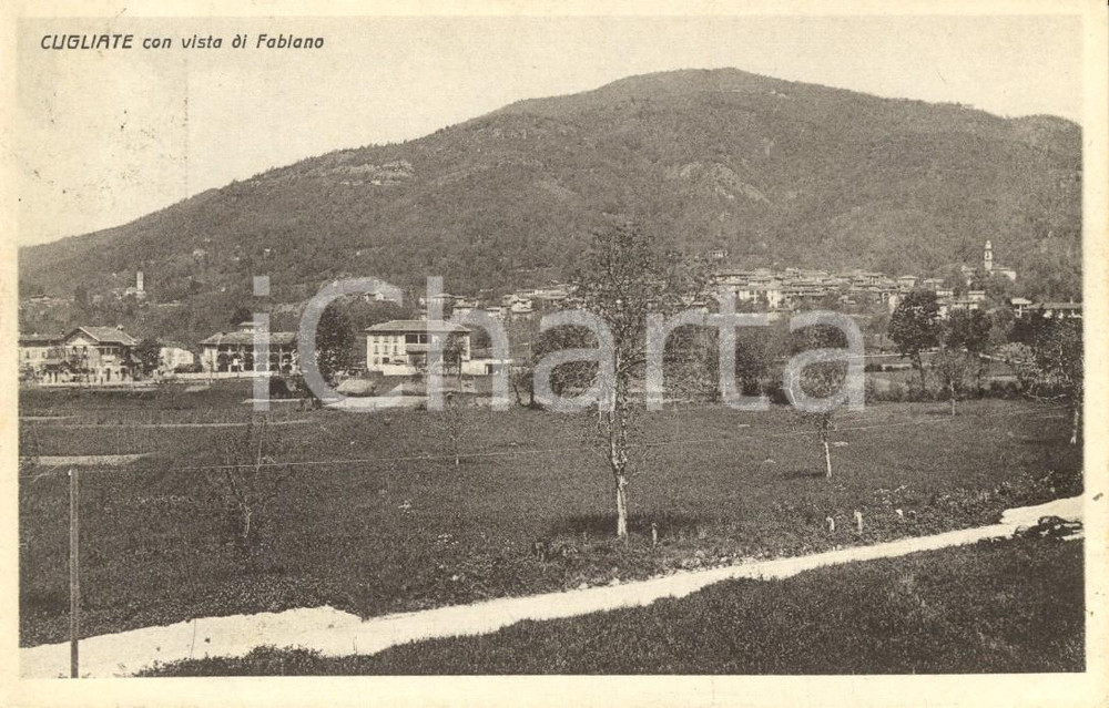 Cartolina originale da collezione 1939 CUGLIATE FABIASCO (VA) Veduta del paese e dei dintorni *Cartolina FP VG 1