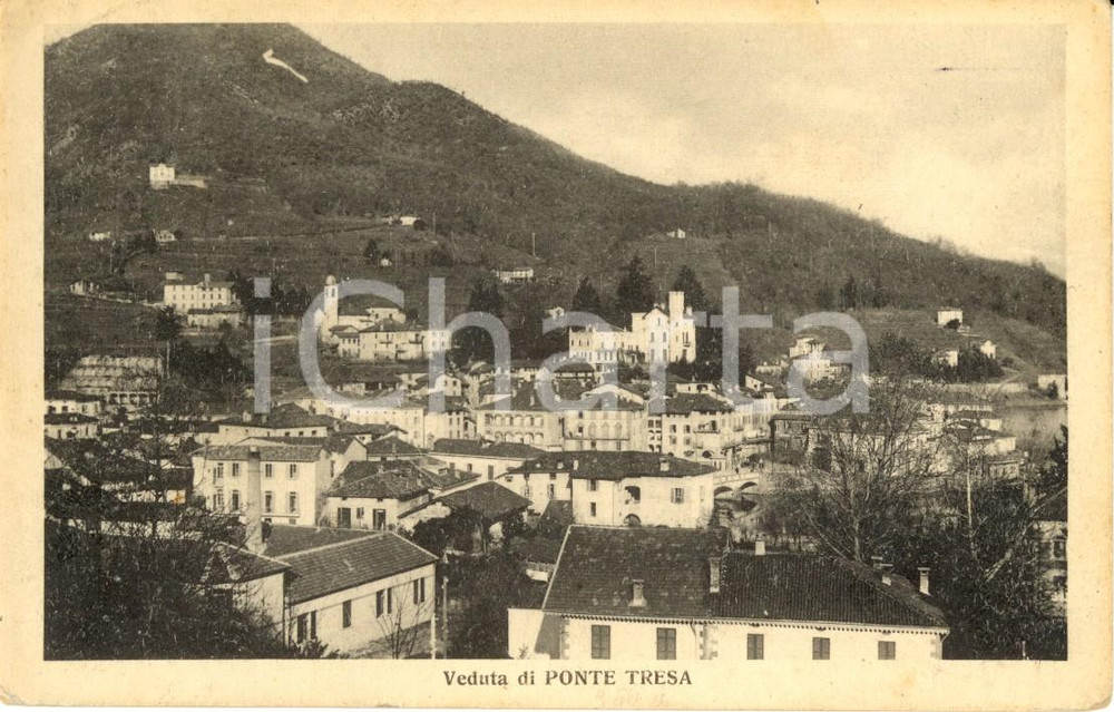 Cartolina originale da collezione 1926 PONTE TRESA (VA) Veduta panoramica del paese *Cartolina postale FP VG 1